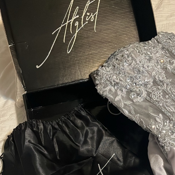 Silver Embellished Women's Dress - Picture 1 of 4